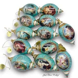 12 Bradford Porcelain Someoen To Watch Over Me Angel‎ Ornaments No Boxes